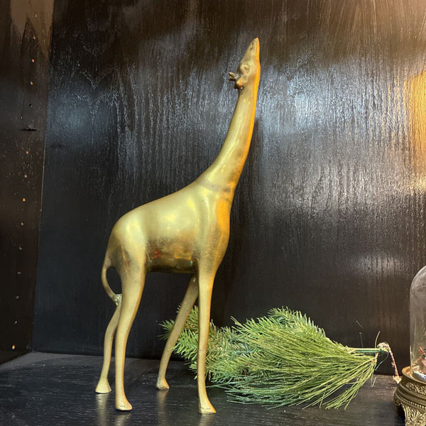 Vintage Brass Giraffe 15" x 6"