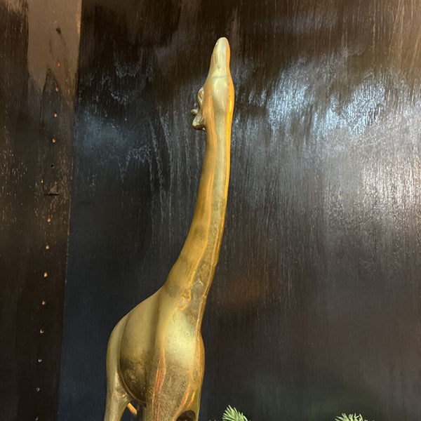 Vintage Brass Giraffe 15" x 6"