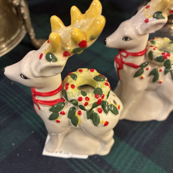 Vintage Heather Goldminc Deer Salt and Pepper Shakers
