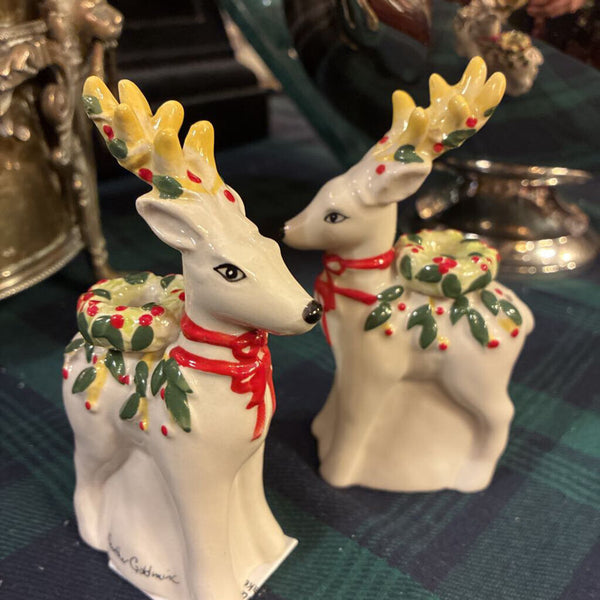Vintage Heather Goldminc Deer Salt and Pepper Shakers