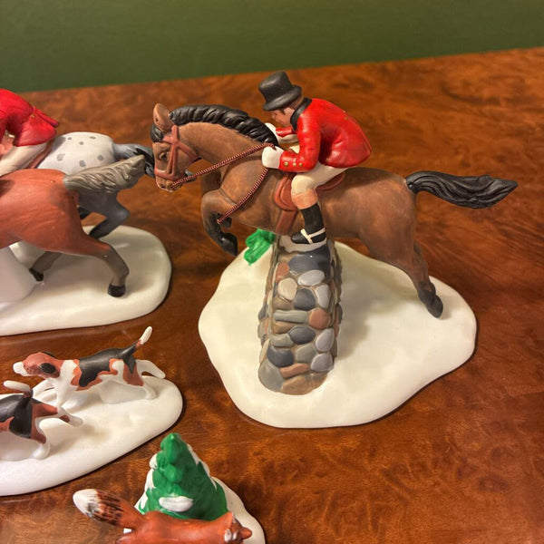 Vintage Dept 56 Tallyho! Set of Equestrian Figurines (with box)