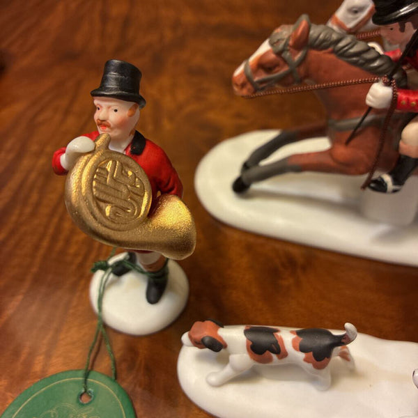 Vintage Dept 56 Tallyho! Set of Equestrian Figurines (with box)