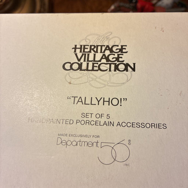 Vintage Dept 56 Tallyho! Set of Equestrian Figurines (with box)