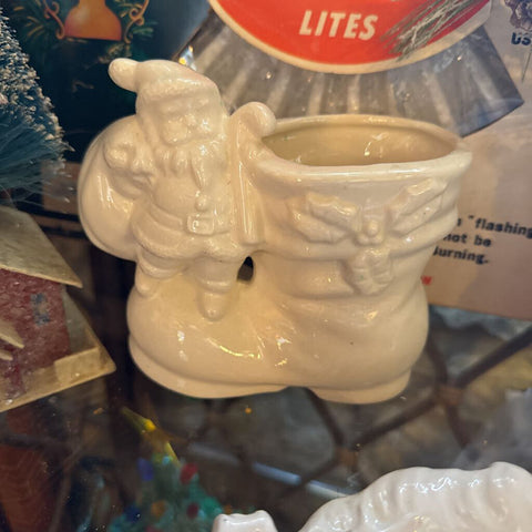 White Santa Boot