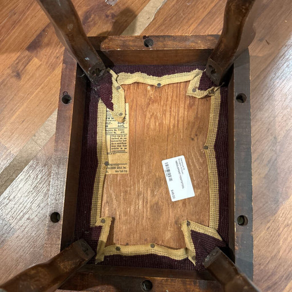 NEEDLEPOINT FOOTSTOOL