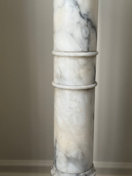 0943 Antique Italian Alabaster Pedestal Column