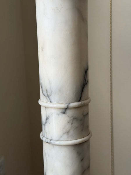 0943 Antique Italian Alabaster Pedestal Column