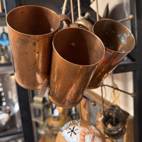 Set of 3 copper mugs