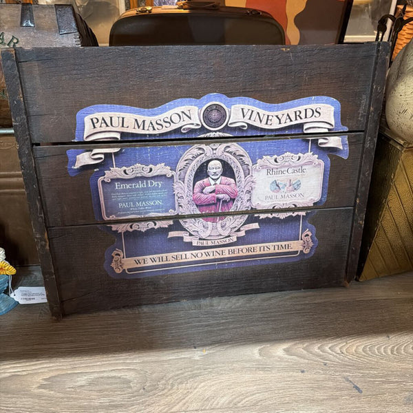 Handcrafted Original Paul Masson WILL SELL NO WINE BEFORE ITS TIME Wooden Sign