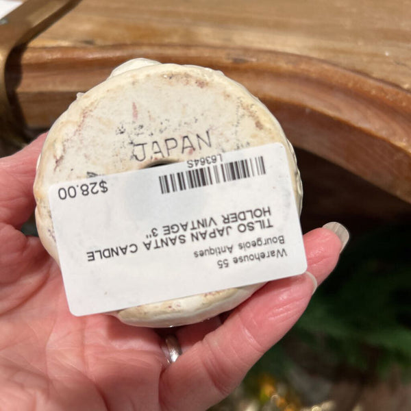 TILSO JAPAN SANTA CANDLE HOLDER VINTAGE 3"