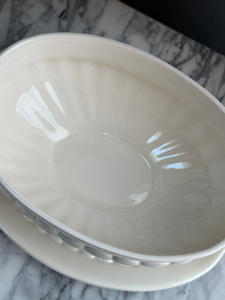 1007 Vintage 3pc ceramic soup tureen