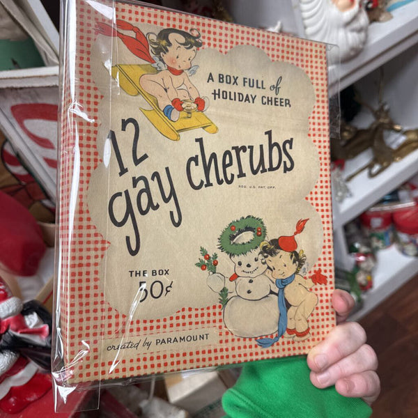 12 gay cherubs cards old with box