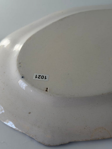 1021 Art Deco Flo Blue Platter