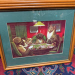 Framed Print "Dogs Playing Poker" 16x19"