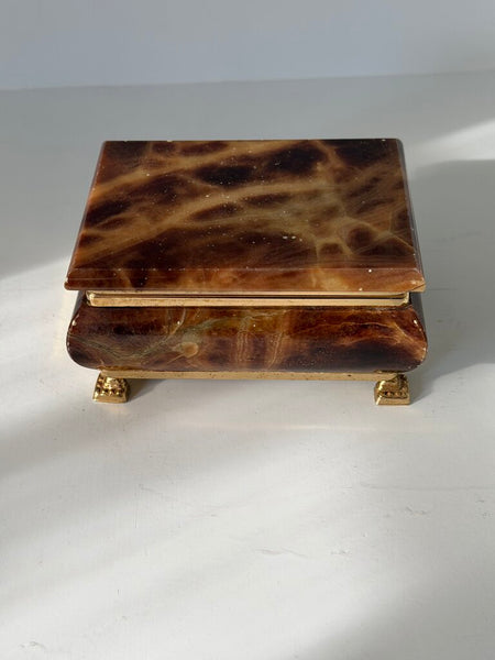 1028 Italian Brown Alabaster Box