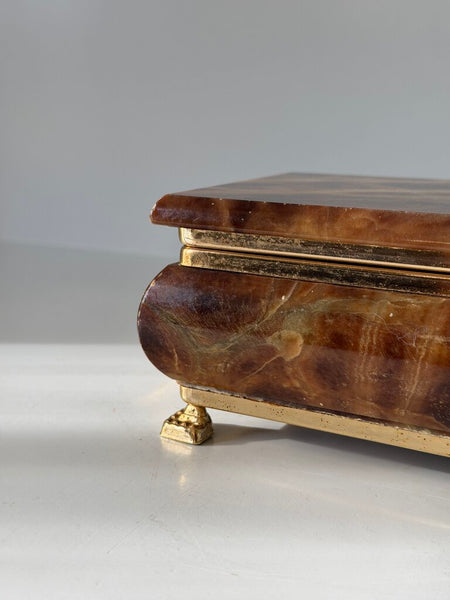 1028 Italian Brown Alabaster Box