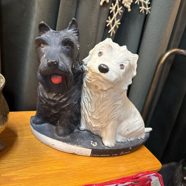 Vintage Black and White Scottie Dog Scotch Whisky Bar Display As Found