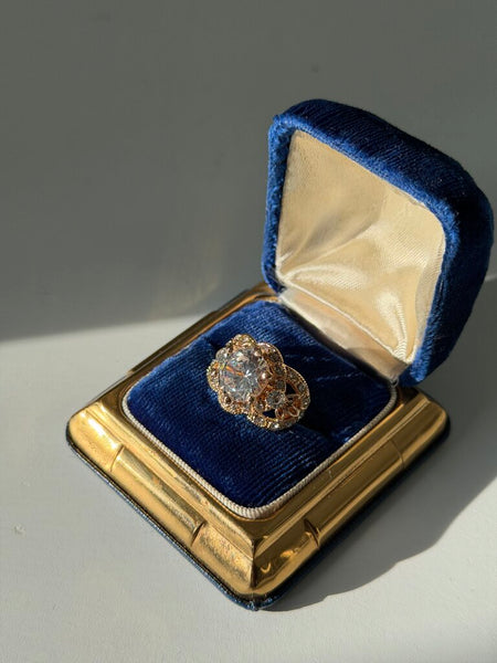 1258 Faux Diamond Ring adjustable