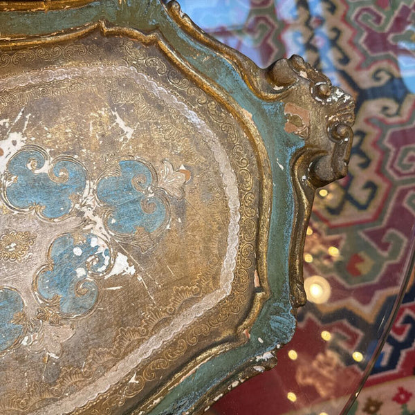 green florentine tray