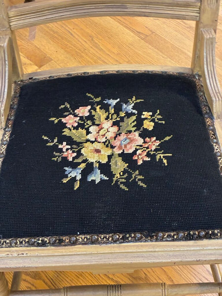 Set of 2 Vintage Needlepoint Chairs IN STORE PICKUP ONLY