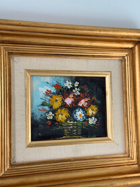 0093 Vintage floral oil painting