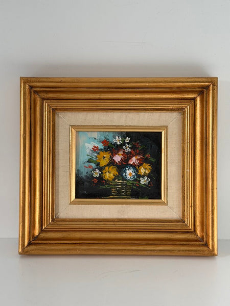 0093 Vintage floral oil painting