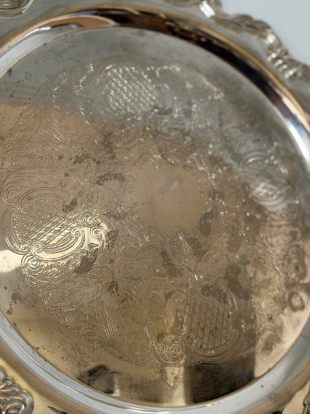 0958 Round Silverplate Butler Tray