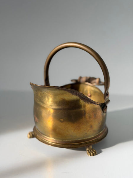 1126 Mini Brass Scuttle w/ Feet