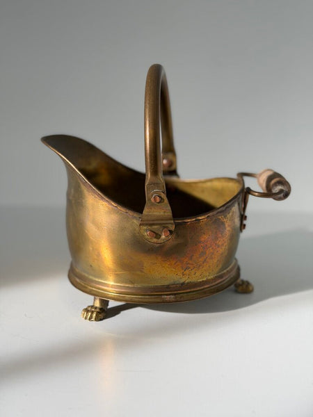 1126 Mini Brass Scuttle w/ Feet