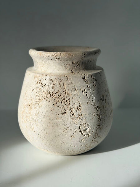 1265 Travertine Vase