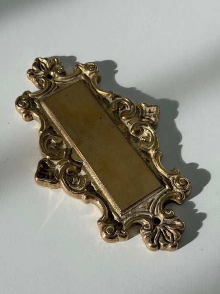 0071 Vintage Ornate Engrave-able Brass Plaque