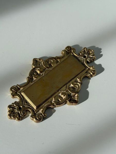 0071 Vintage Ornate Engrave-able Brass Plaque