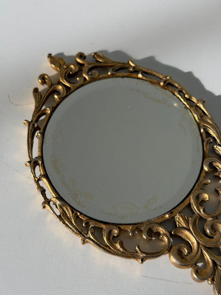 1177 mini brass double sided mirror