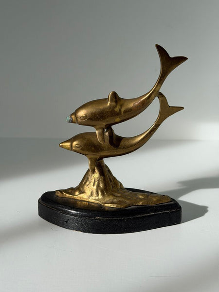1268 Brass Dolphin Decor