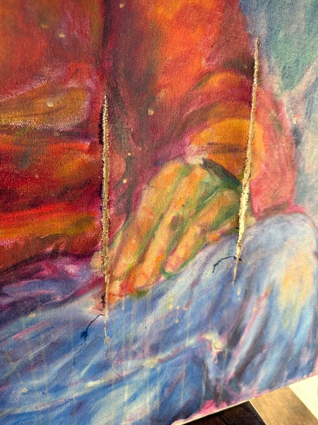 Male Portrait with Rips W2025