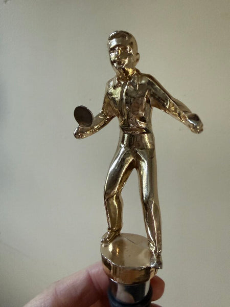 Ping Pong Trophy Man Wine Stopper W1956