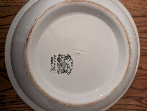 Antique English White Ironstone Bowl 14"
