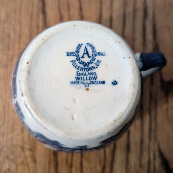 Antique English Blue Willow Creamer