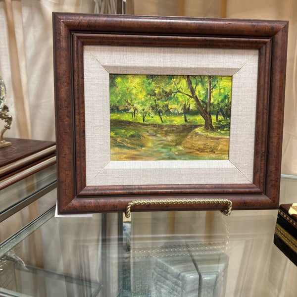 Framed Oil on Canvas Landscape 12x10"