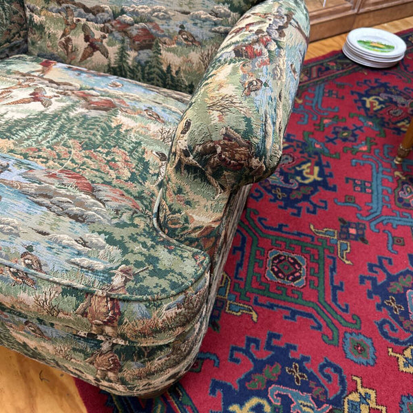 Tapestry " Hunting Scene" Upholstered Chair