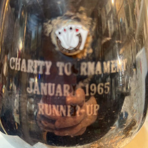 Vintage 1965 bridge tournament trophy