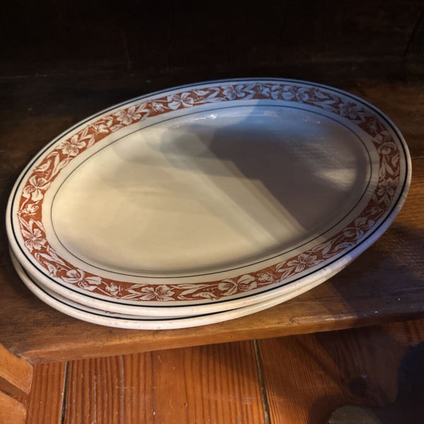 Oval Orange Bird Platter