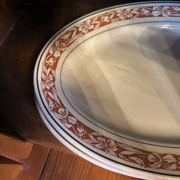 Oval Orange Bird Platter