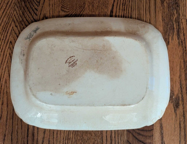 Antique Mersey Brown Transferware Platter England 13x10
