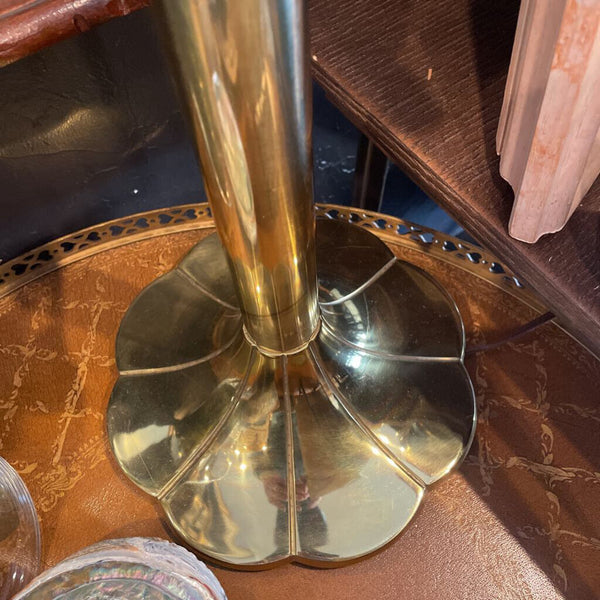 Moxie - Stiffel Brass Tulip Lotus Lily Pad Lamp - Works - 20.5"