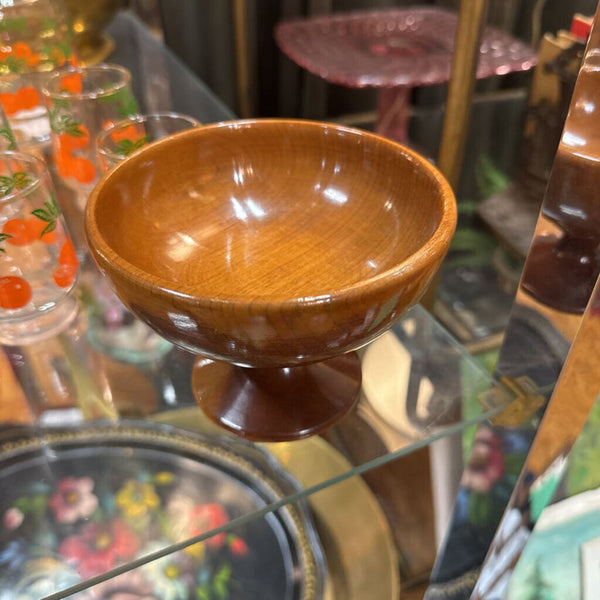Pedestal Wood Bowl W2095