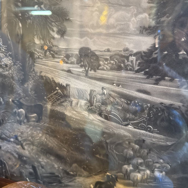 Black and White Farm Print 15x19