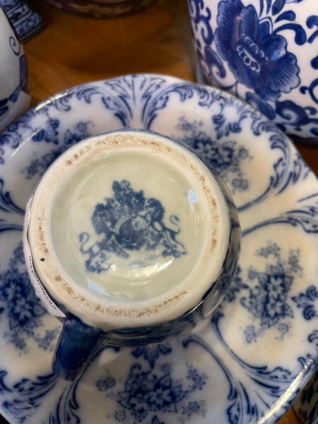 Vintage flow blue small pitcher