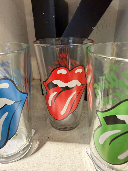 JFV ~ Rolling Stones Glass - Red