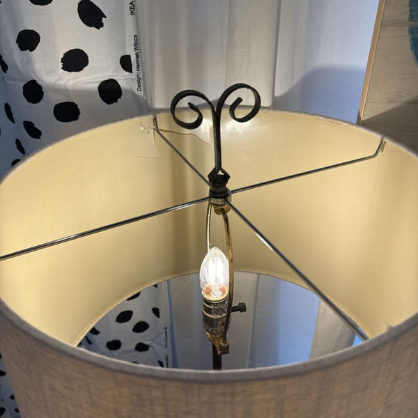 Brutalist style metal iron lamp (shade as found)